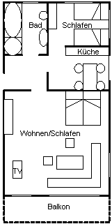 Grundriß der Ferienwohnung Ursula