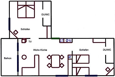 Grundri&szlig; der Ferienwohnung Laura
